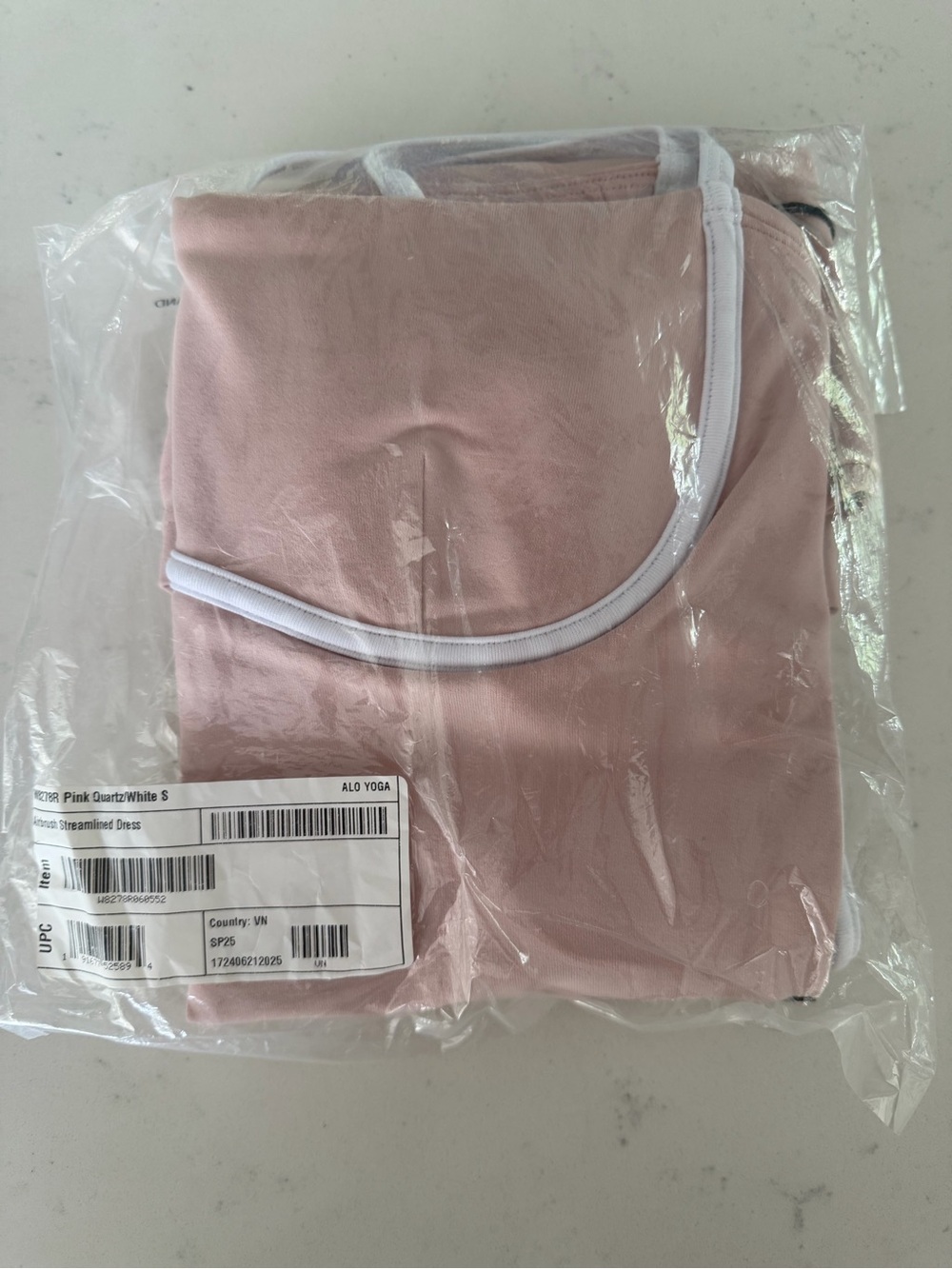 Alo Yoga Pink Quartz Airbrush Streamline Dress